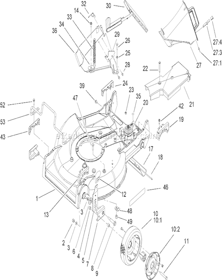 Page N Diagram and Parts List for 22177TE 260000001-260001050 - 2006 Toro Lawn Mower