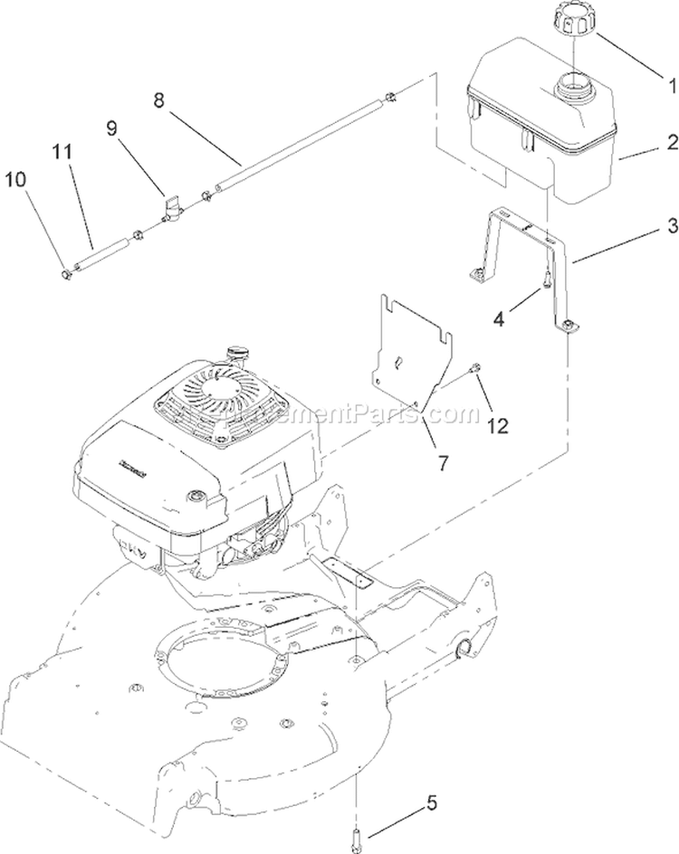 Page J Diagram and Parts List for 22177 260000001-260999999 - 2006 Toro Lawn Mower