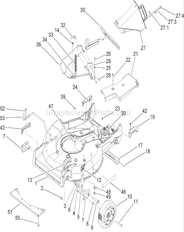 Page O Diagram and Parts List for 22177TE 260001051-260999999 - 2006 Toro Lawn Mower