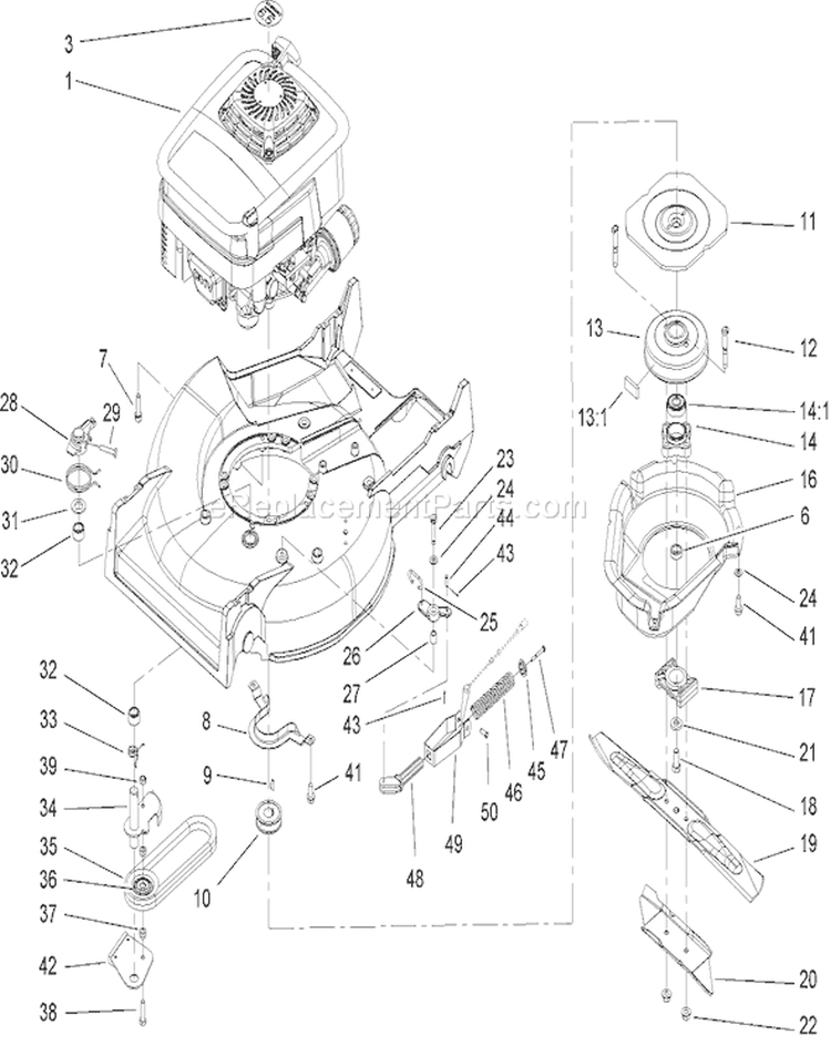 Page I Diagram and Parts List for 22177 250000001-250999999 - 2005 Toro Lawn Mower