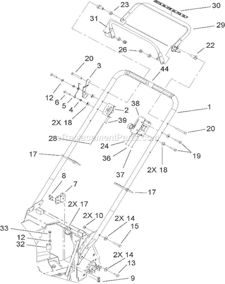 Page L Diagram and Parts List for 22178TE 270000001-270004000 - 2007 Toro Lawn Mower