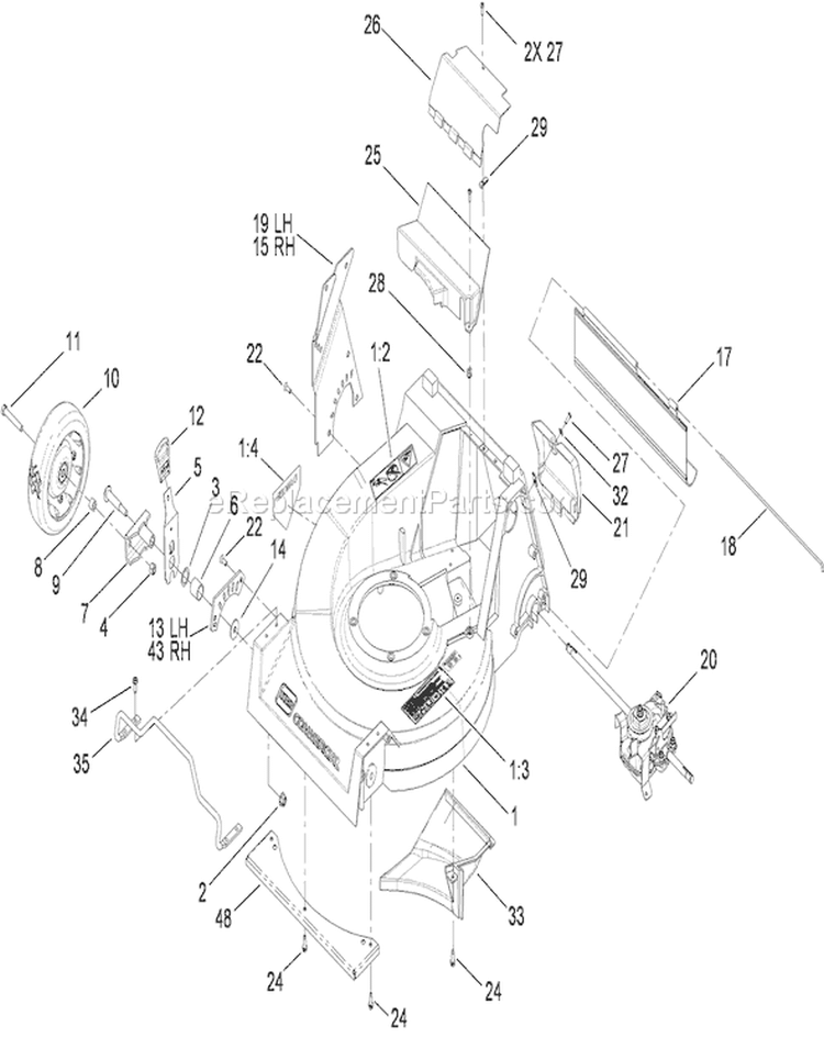 Page L Diagram and Parts List for 22178TE 290000001-290999999 - 2009 Toro Lawn Mower