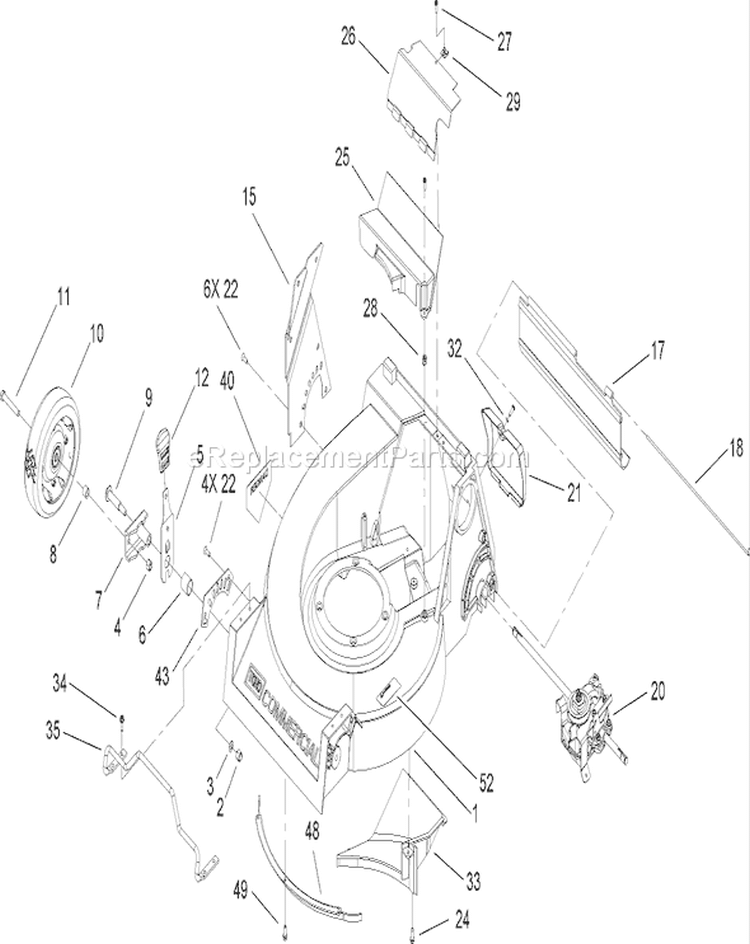 Page N Diagram and Parts List for 22179TE 260000001-260999999 - 2006 Toro Lawn Mower