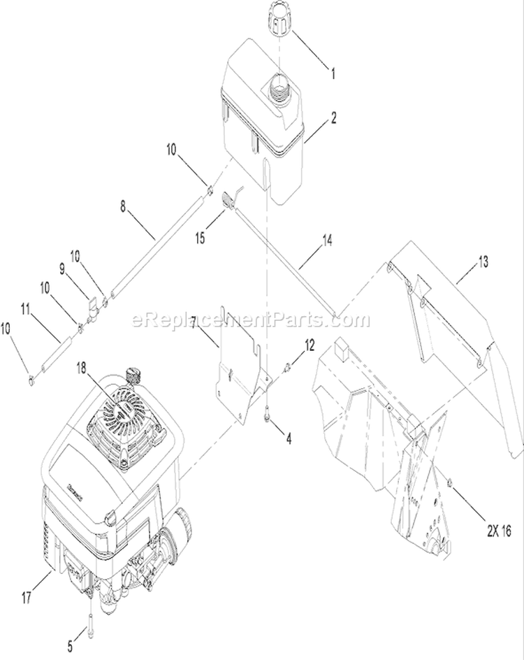 Page H Diagram and Parts List for 22179TE 270004001-270999999 - 2007 Toro Lawn Mower