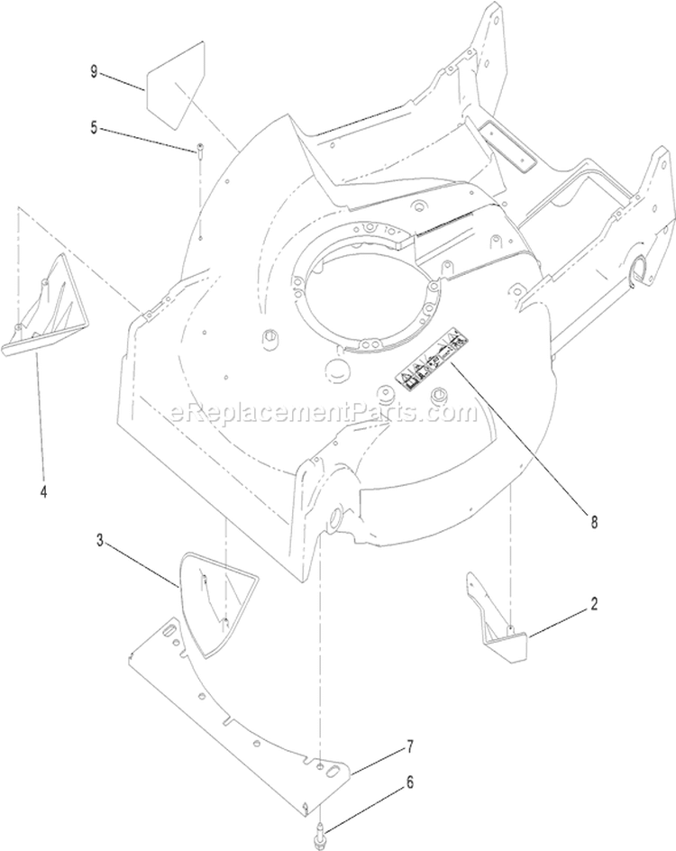 Page H Diagram and Parts List for 22187TE 310000001-310999999 - 2010 Toro Lawn Mower