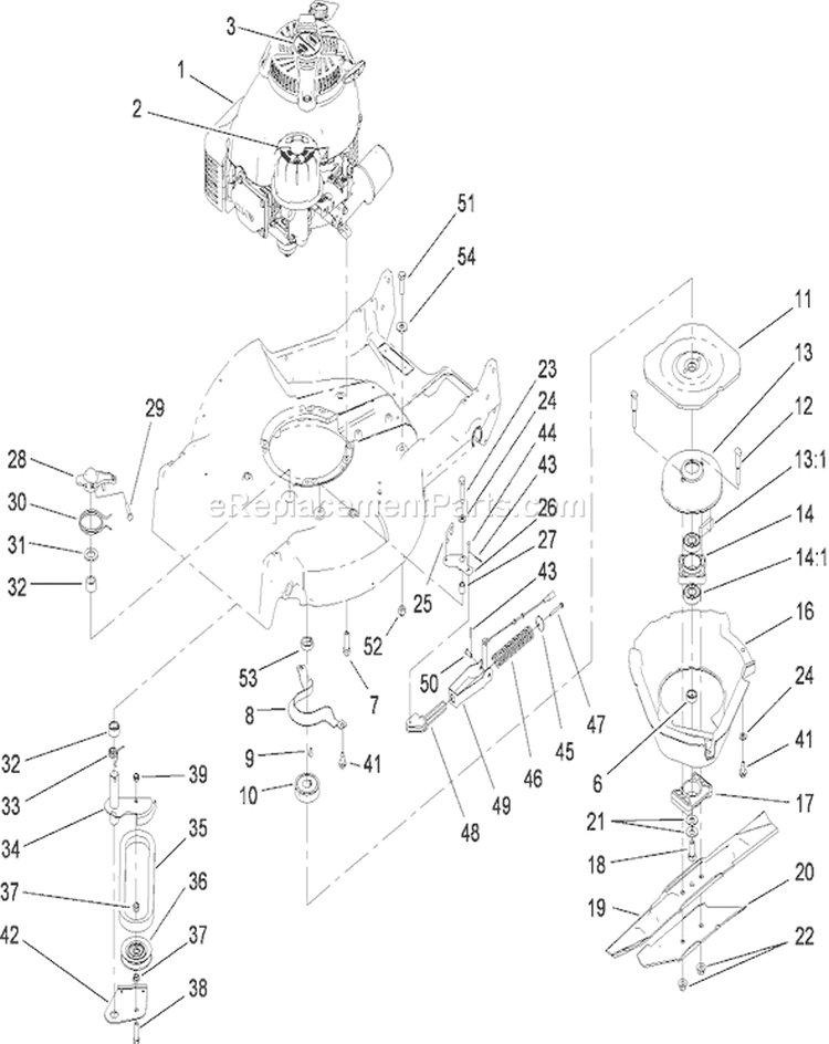 Page H Diagram and Parts List for 22188 290000001-290999999 - 2009 Toro Lawn Mower