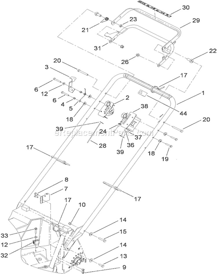 Page E Diagram and Parts List for 22189TE 310000001-310999999 - 2010 Toro Lawn Mower