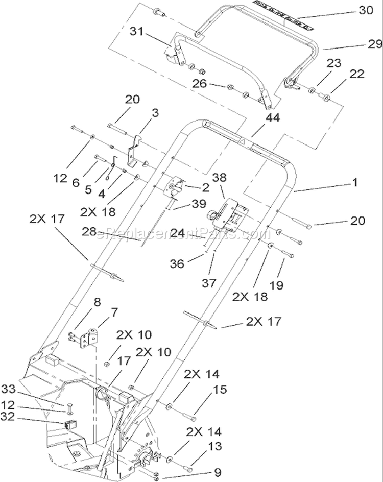 Page L Diagram and Parts List for 22189 270000001-270004000 - 2007 Toro Lawn Mower