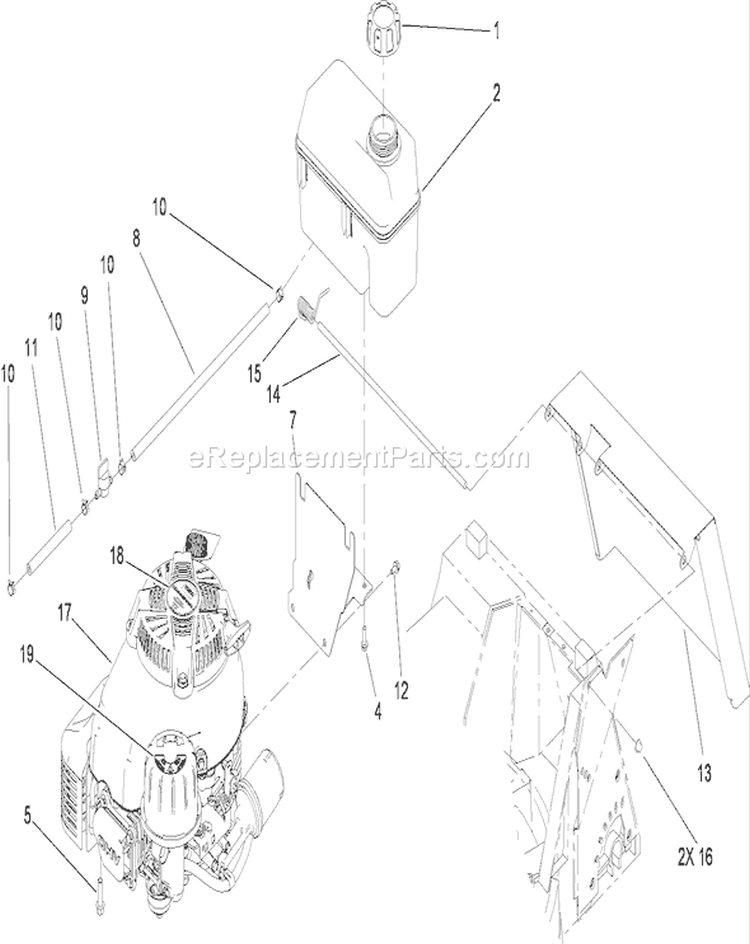 Page H Diagram and Parts List for 22189 280000001-280999999 - 2008 Toro Lawn Mower