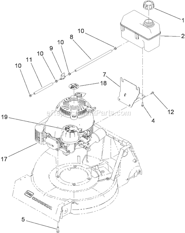 Page H Diagram and Parts List for 22189 290000001-290999999 - 2009 Toro Lawn Mower