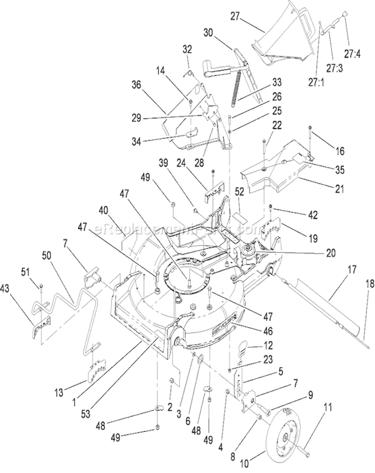 Page L Diagram and Parts List for 22191 280000001-280999999 - 2008 Toro Lawn Mower