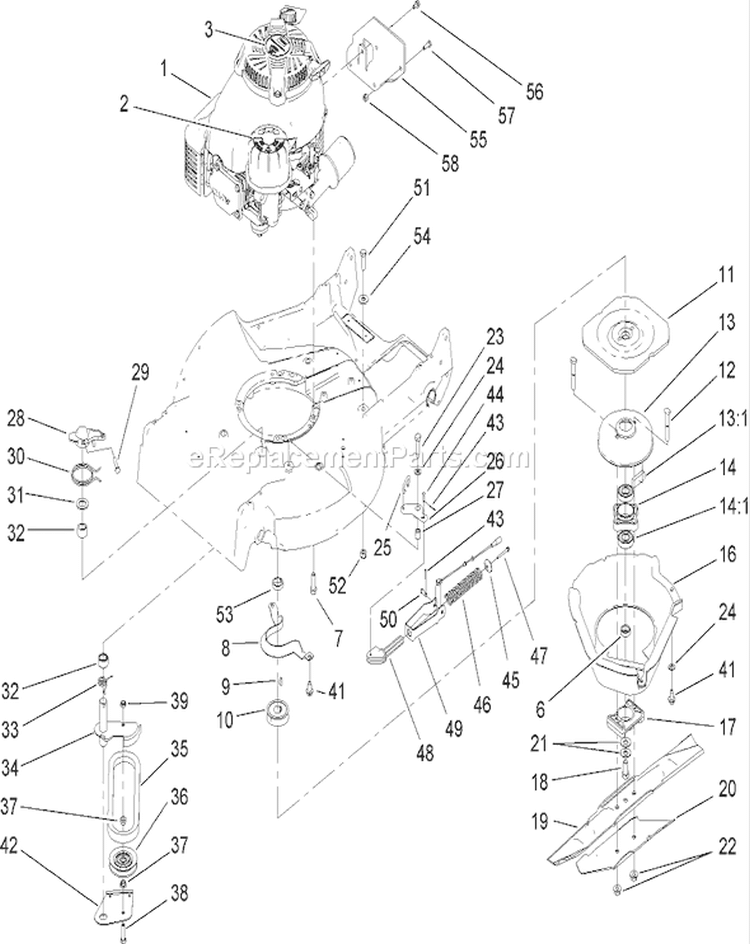 Page H Diagram and Parts List for 22191 280000001-280999999 - 2008 Toro Lawn Mower