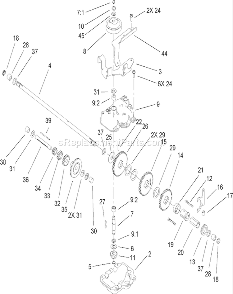 Page J Diagram and Parts List for 22189 270000001-270004000 - 2007 Toro Lawn Mower
