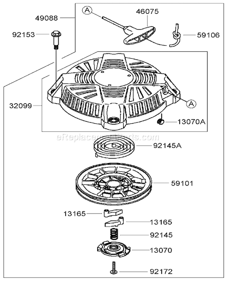 Page S Diagram and Parts List for 22191 280000001-280999999 - 2008 Toro Lawn Mower