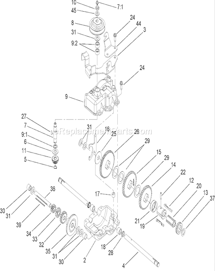Page J Diagram and Parts List for 22190 270000001-270999999 - 2007 Toro Lawn Mower