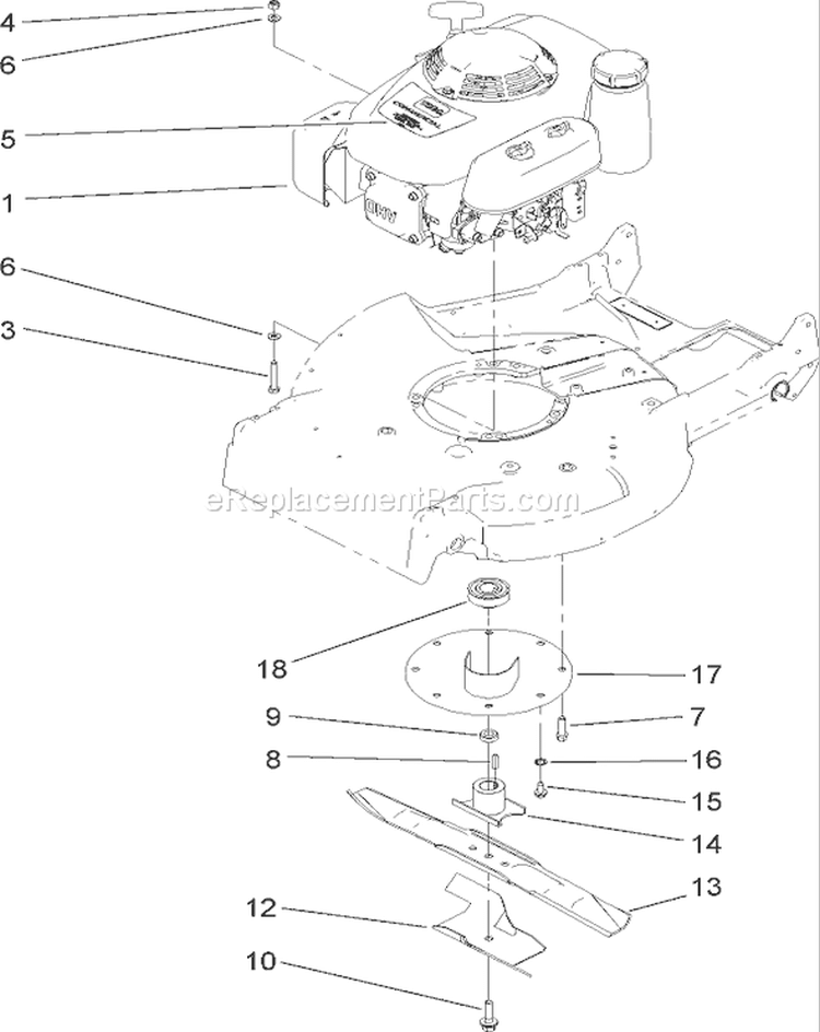 Page H Diagram and Parts List for 22195 270000001-270999999 - 2007 Toro Lawn Mower