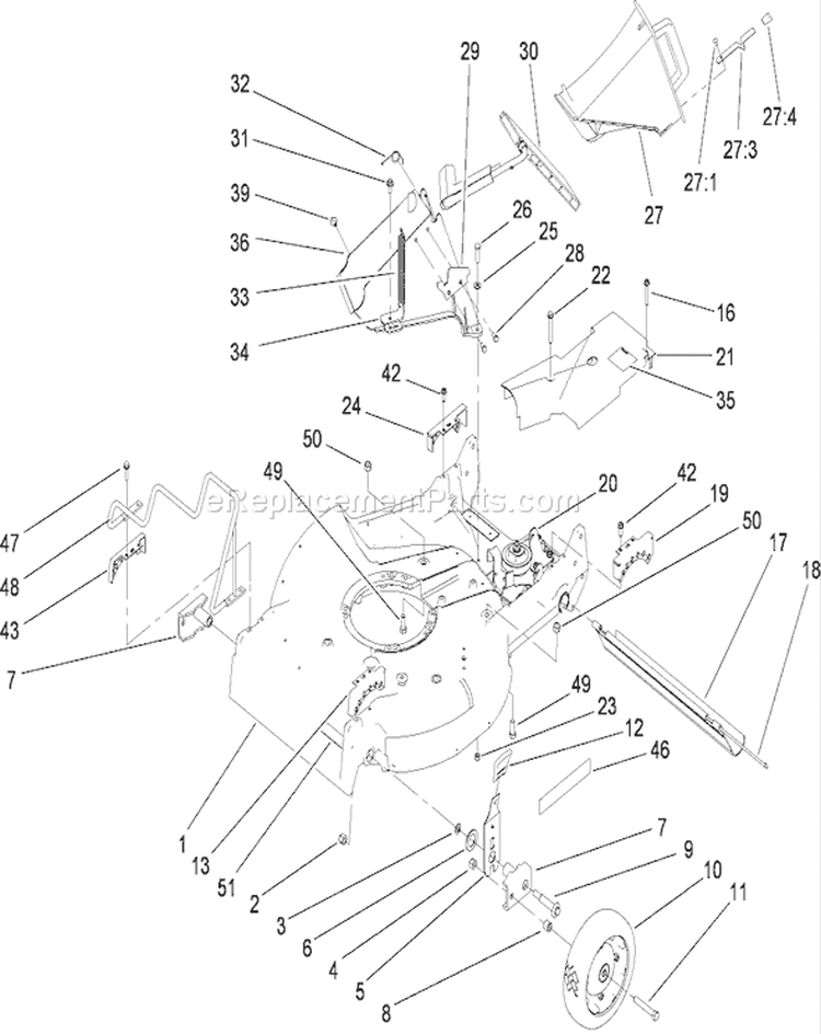 Page L Diagram and Parts List for 22187 290000001-290999999 - 2009 Toro Lawn Mower