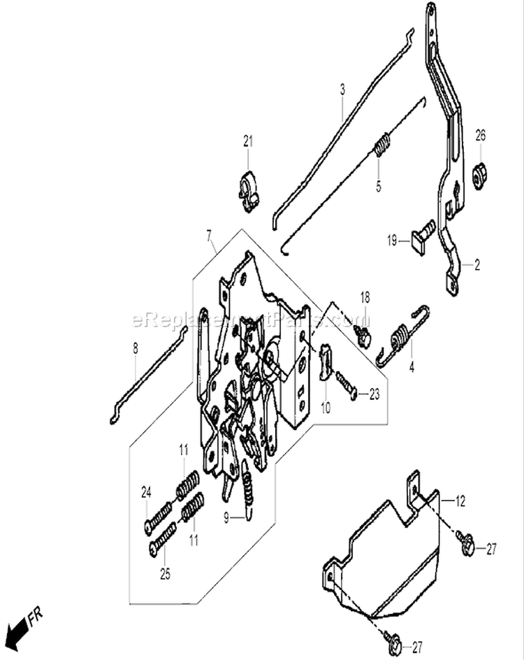 Control Diagram and Parts List for 22195 310000001-310999999 - 2010 Toro Lawn Mower