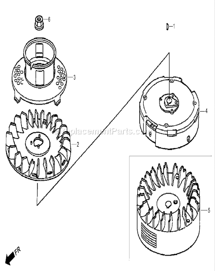 Flywheel Diagram and Parts List for 22196 270000001-270999999 - 2007 Toro Lawn Mower