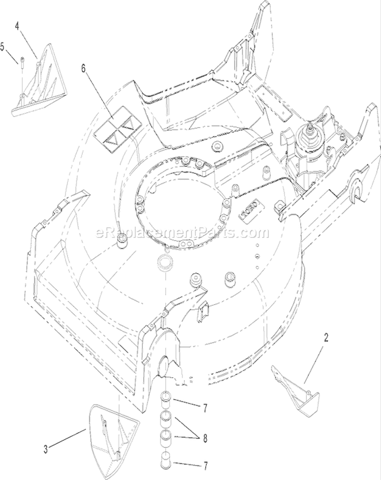 Housing Assembly No. 98-7146 Diagram and Parts List for 22168 270000001-270999999 - 2007 Toro Lawn Mower