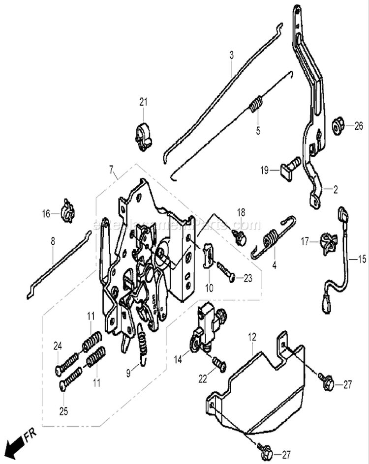 Control Diagram and Parts List for 22196 270000001-270999999 - 2007 Toro Lawn Mower