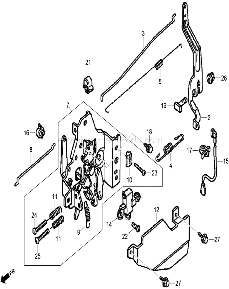 Control Diagram and Parts List for 22196 310000001-310999999 - 2010 Toro Lawn Mower