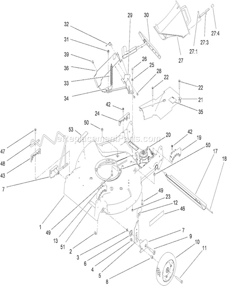 Page F Diagram and Parts List for 22190 310000001-310999999 - 2010 Toro Lawn Mower