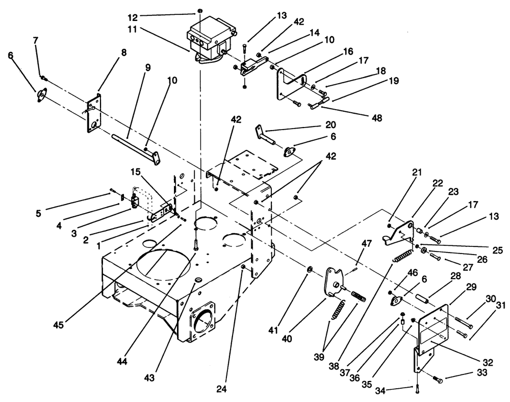Hydraulic Pump & Linkage Assembly Diagram and Parts List for 30185 10000001 - 19999999 Toro Lawn Tractor Accessories