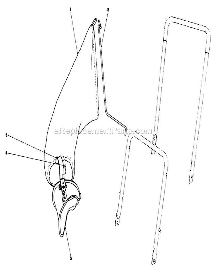 Grass Bagging Kit No. 38-0050 Diagram and Parts List for 22510 7000001-7999999 - 1987 Toro Lawn Mower