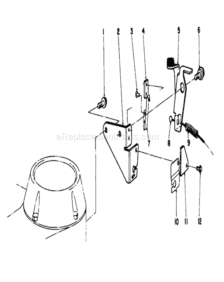 Brake Assembly Diagram and Parts List for 22041 1000001-1999999 - 1991 Toro Lawn Mower