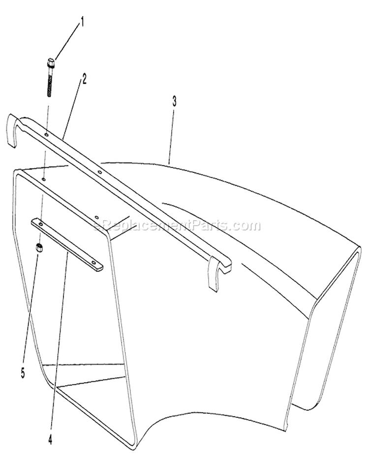 Side Discharge Chute Diagram and Parts List for 22581 1000001-1999999 - 1991 Toro Lawn Mower