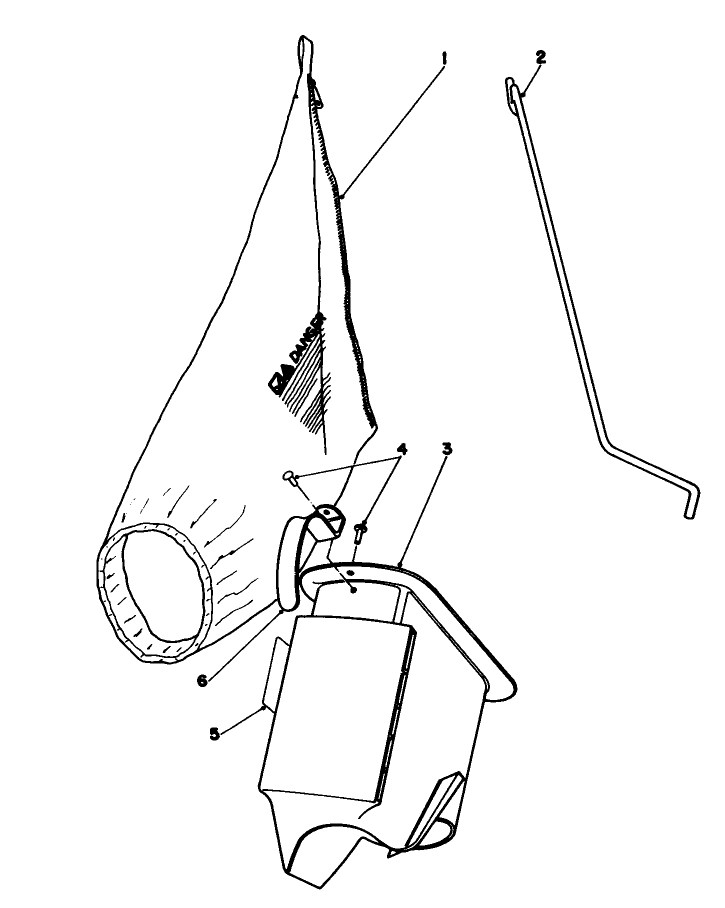 Bagging Kit No. 47-6510 (Optional) Diagram and Parts List for 16775 7000001 - 7999999 Toro Lawn Mower