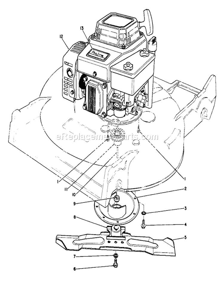Engine Assembly Diagram and Parts List for 22621C 9000001-9999999 - 1989 Toro Lawn Mower