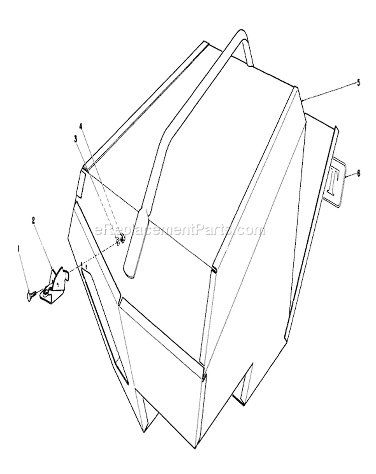 Steel Grass Catcher Diagram and Parts List for 22621C 9000001-9999999 - 1989 Toro Lawn Mower
