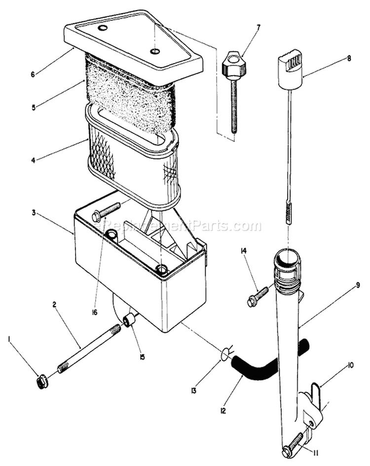 Page D Diagram and Parts List for 22621 9000001-9999999 - 1989 Toro Lawn Mower