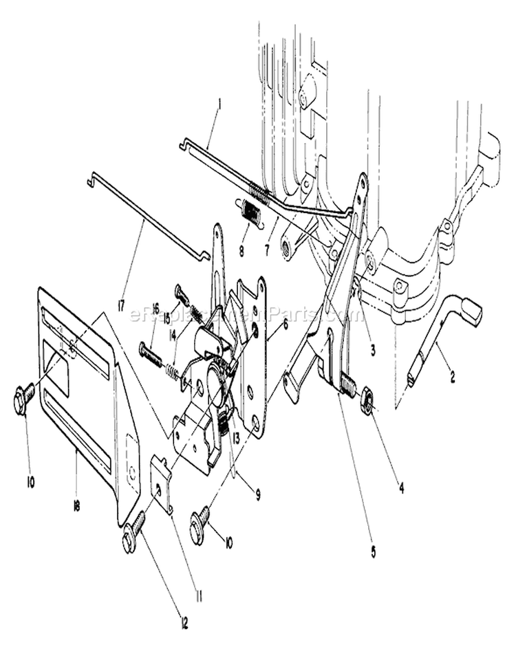 Governor Assembly Diagram and Parts List for 22623 7000001-7999999 - 1987 Toro Lawn Mower