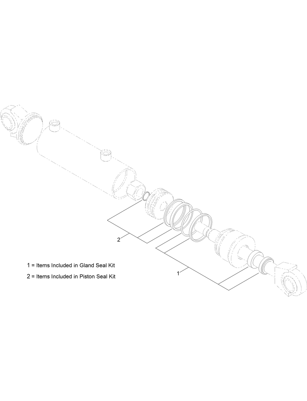 Hydraulic Cylinder Assembly No. Au125471 Diagram and Parts List for 25403 408000000 - 999999999 Toro Lawn Tractor Accessories