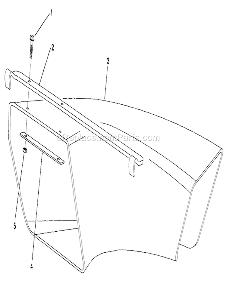 Side Discharge Chute Diagram and Parts List for 22685 0000001-0999999 - 1990 Toro Lawn Mower