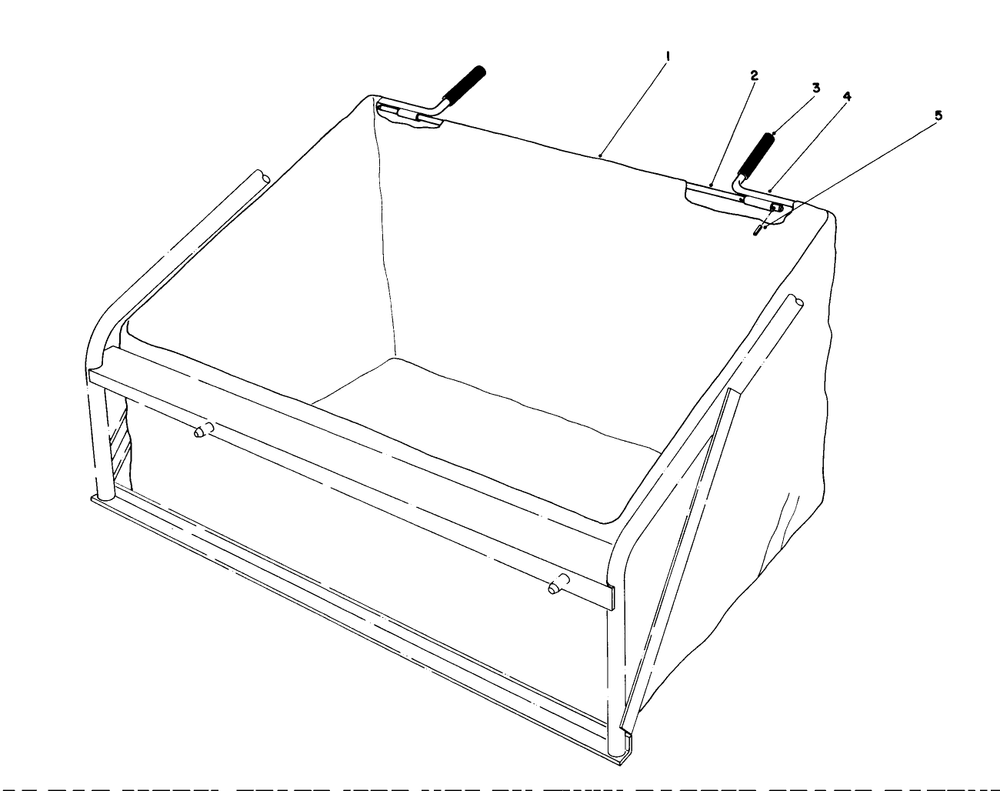 Leaf Bag Model 59123 (For Use On Twin Bagger Grass Catcher Model No. 59122 Only) (Optional) Diagram and Parts List for 57365 7000001 - 7999999 Toro Lawn Tractor