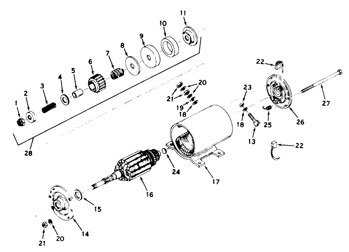 Starter Motor No. 32468 Diagram and Parts List for 55150 9000001 - 9999999 Toro Lawn Tractor