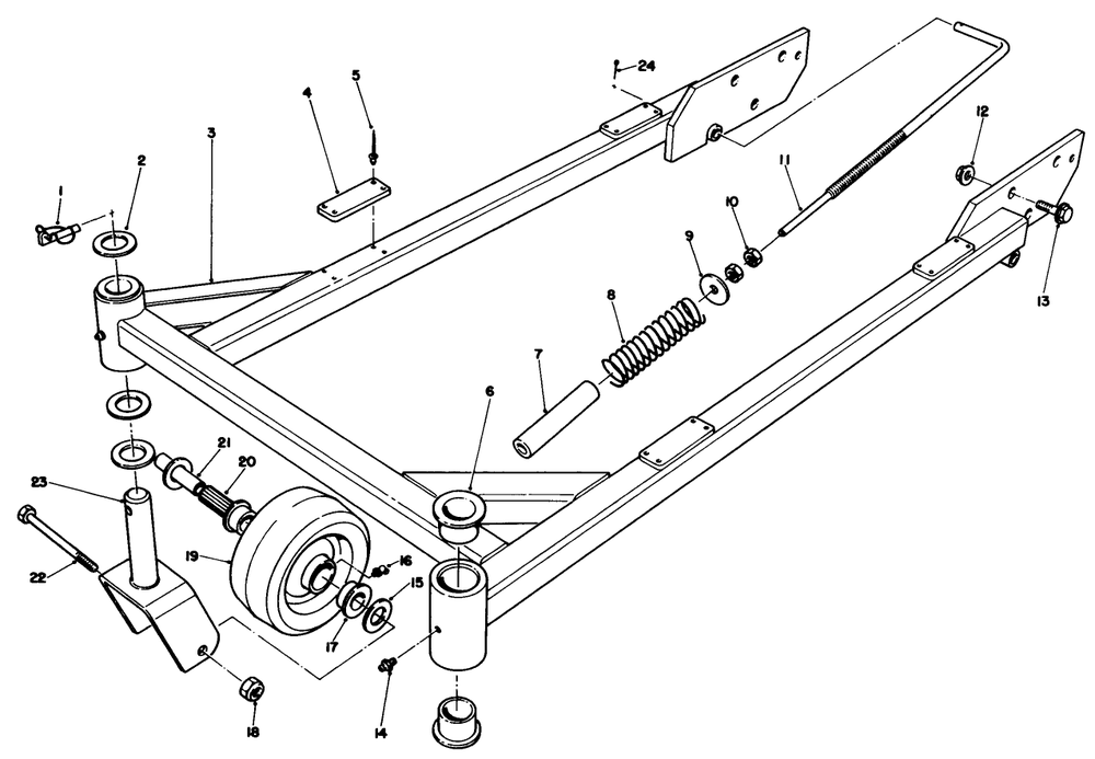 Frame Assembly Diagram and Parts List for 30133 8000001 - 8999999 Toro Lawn Mower