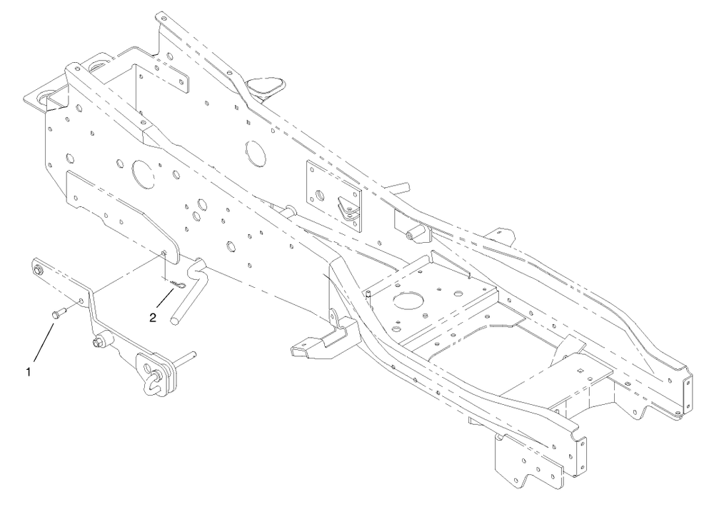 Mounting Assembly Diagram and Parts List for 79366 8900501 - 8999999 Toro Lawn Tractor