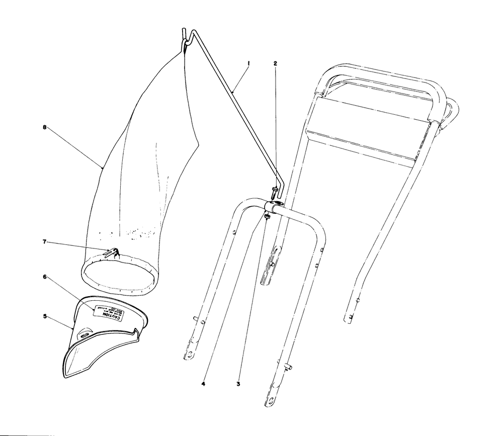 Bagging Kit No. 23-6110 Diagram and Parts List for 17005 7000001 - 7999999 Toro Lawn Mower