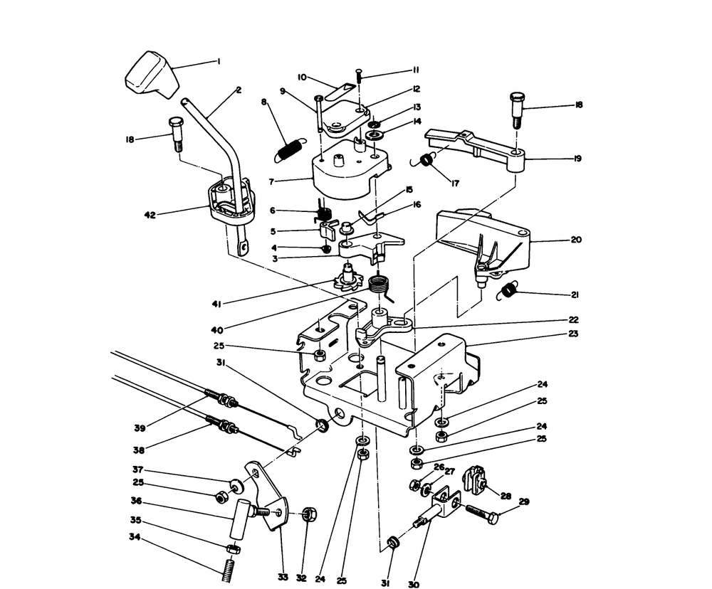 Traction Linkage Assembly Diagram and Parts List for 38573 9000001 - 9999999 Toro Snow Blower