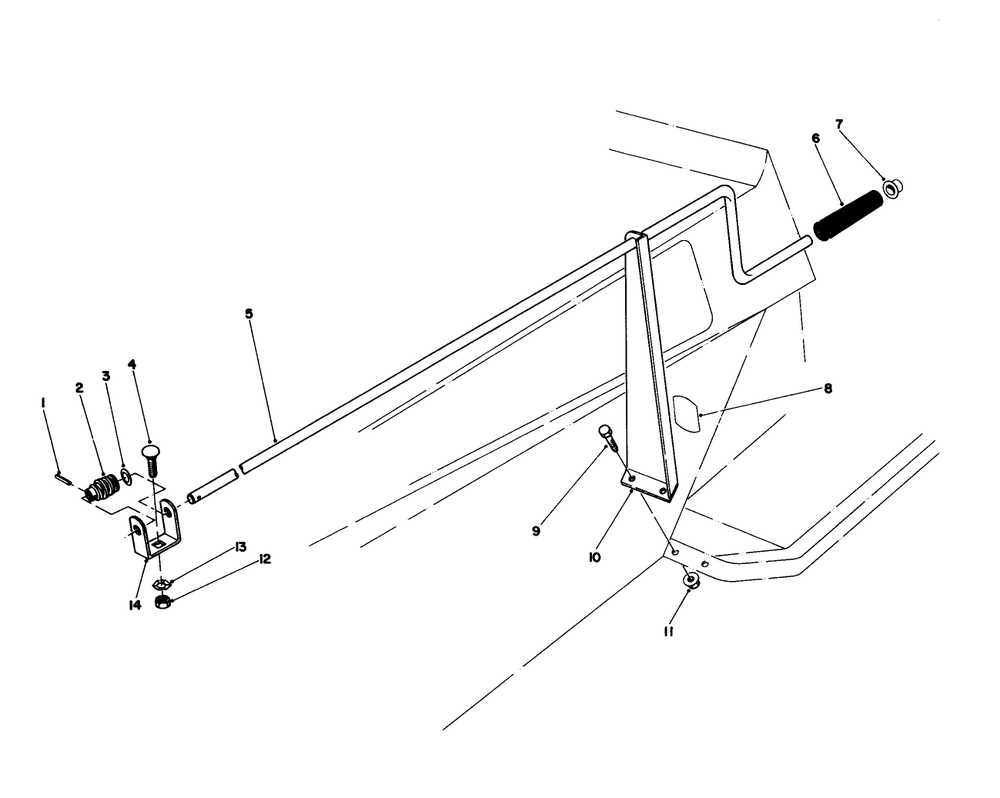Chute Control Assembly 36" Snowthrower Attachment Model No. 59160 (Optional) Diagram and Parts List for 57357 4000001 - 4999999 Toro Lawn Tractor