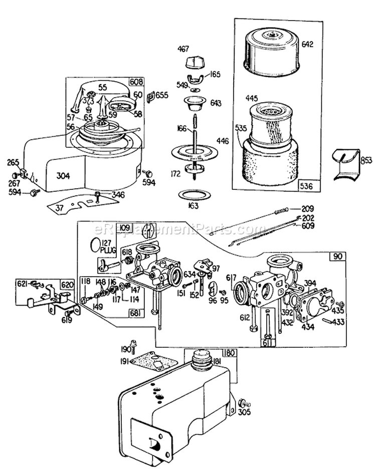 Page C Diagram and Parts List for 23158 3000001-3999999 - 1983 Toro Lawn Mower