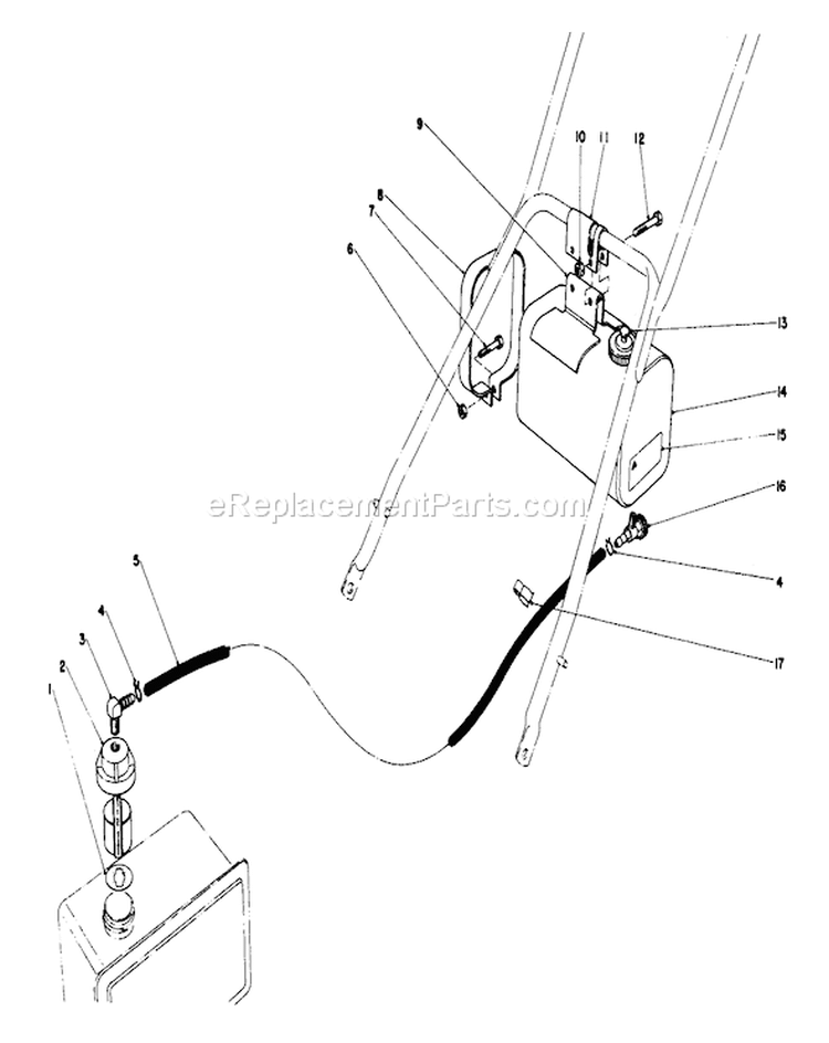 Remote Fuel Tank Kit Diagram and Parts List for 23158 8000001-8999999 - 1978 Toro Lawn Mower