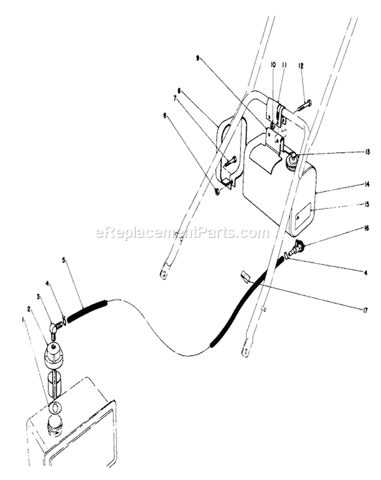 Remote Fuel Tank Kit Diagram and Parts List for 23158 9000001-9999999 - 1979 Toro Lawn Mower