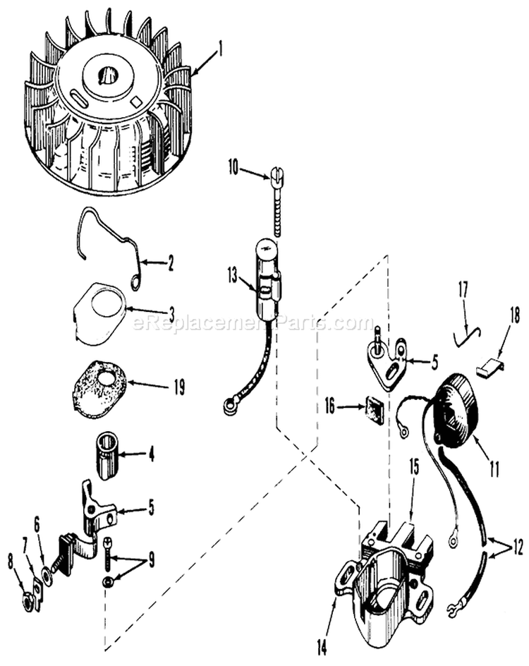 Magneto Model No. 610689a Diagram and Parts List for 23267 1000001-1999999 - 1981 Toro Lawn Mower