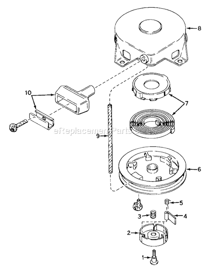 Page F Diagram and Parts List for 23301 7000001-7999999 - 1967 Toro Lawn Mower